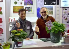 Lionel Chauvin and Karl Storf of Chauvin present the French Bolero, a new hydrangea bred by several French breeders.
